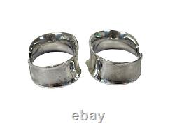 Rares anneaux de serviette en argent sterling de Georg Jensen, modèle Cypress