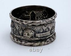 S. Kirk & Son Château Paysage Sterling Silver Napkin Ring Holder