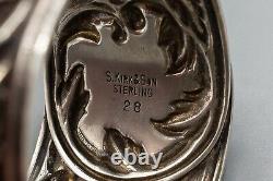 S Kirk & Son Repousse Sterling #28 Napkin Ring Monogram Jgm Floral