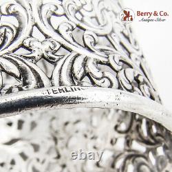 Scroll Openwork Nappkin Ring Sterling Argent 1890 Mono W
