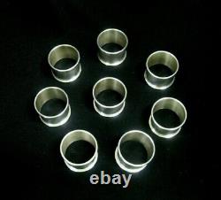 Set 8 Pces Towle Craftsman #702 Sterling Silver Nappkin Holder Anneaux Ca-1932
