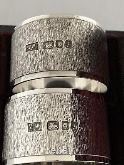 Silver Sterling Napkin Rings 1963 Londres Mappin & Webb Heavy & Haute Qualité