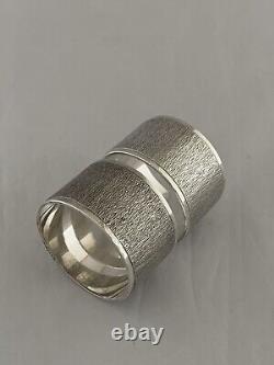 Silver Sterling Napkin Rings 1963 Londres Mappin & Webb Heavy & Haute Qualité