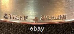 Stieff / Kirk Sterling Silver Napkin Ring Nom Gravé Edwin Repousse Border