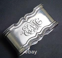 Superbe Anneau de Serviette Fantaisie en Argent Sterling Antique Shreve & Co 5816 60 Grammes