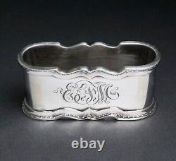 Superbe Anneau de Serviette Fantaisie en Argent Sterling Antique Shreve & Co 5816 60 Grammes