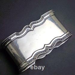 Superbe Anneau de Serviette Fantaisie en Argent Sterling Antique Shreve & Co 5816 60 Grammes