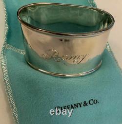 Tiffany & Co. Sterling Silver Napkin Ring Romy Nom Gravure
