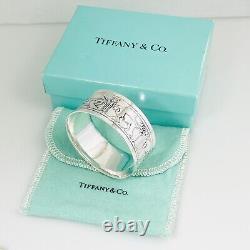 Tiffany & Co Vintage Noahs Arc Nappin Anneau Fabricants Argent Sterling