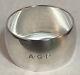 Tiffany Deco / Mid-century Moderne Nappe Argent Sterling Anneau A. G. P