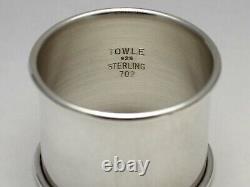 Towle 702 Craftsman Sterling Silver Nappkin Rings Ensemble De 2 Avecmono Yfs 1983