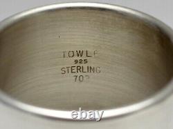 Towle 702 Craftsman Sterling Silver Nappkin Rings Ensemble De 2 Avecmono Yfs 1985