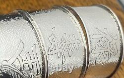 Un ensemble de 6 anneaux de serviette en argent sterling chinois de Hong Kong