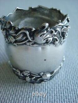 Unger Bros Silver Sterling Large Nappkin Ring 1 7/8 Art Nouveau Rare Beauté
