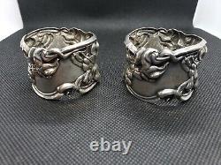 Vieille Paire Frank Whiting Sterling Florence Nappkin Rings