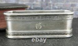 Vintage Gorham 925 Argent Sterling Etrusque Ovale Napkin Ring Hanover Bank Cadeau