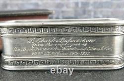 Vintage Gorham 925 Argent Sterling Etrusque Ovale Napkin Ring Hanover Bank Cadeau