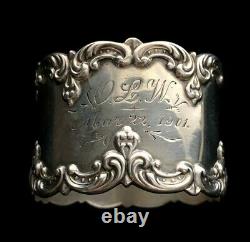 Vintage Gorham Sterling Silver Repousse Napkin Ring 1901