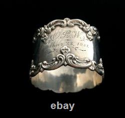 Vintage Gorham Sterling Silver Repousse Napkin Ring 1901