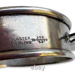 Vintage Napkin Ring Webster Solide Sterling Argent 925 Lapin Lapin Non Monogram